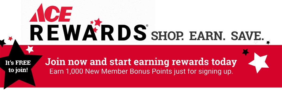 Ace Rewards. Shop. Earn. Save. Join now and start earning rewards today. Earn one thousand new member points just for signing up.